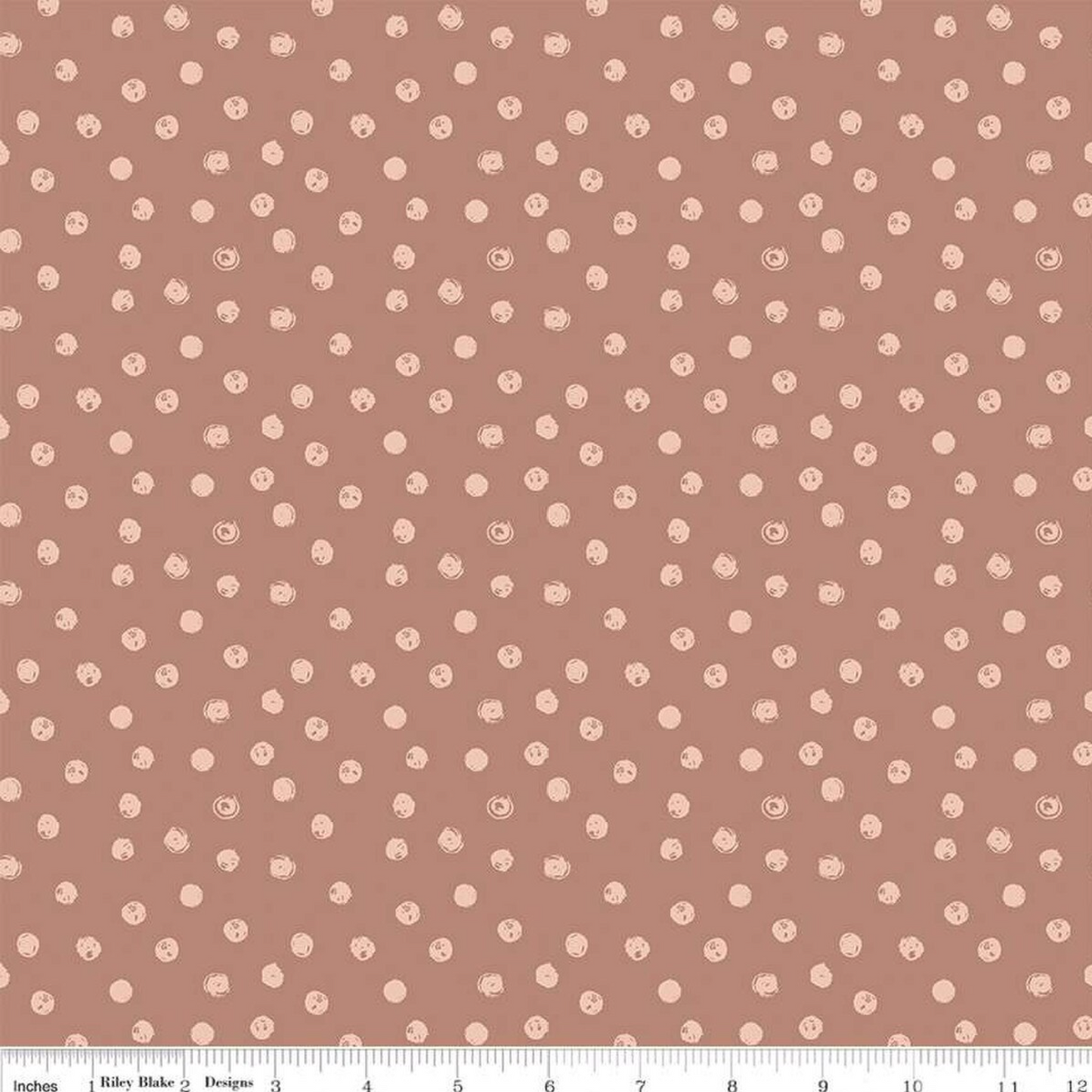 Blush 'n Butterscotch Dots- Dusty Rose