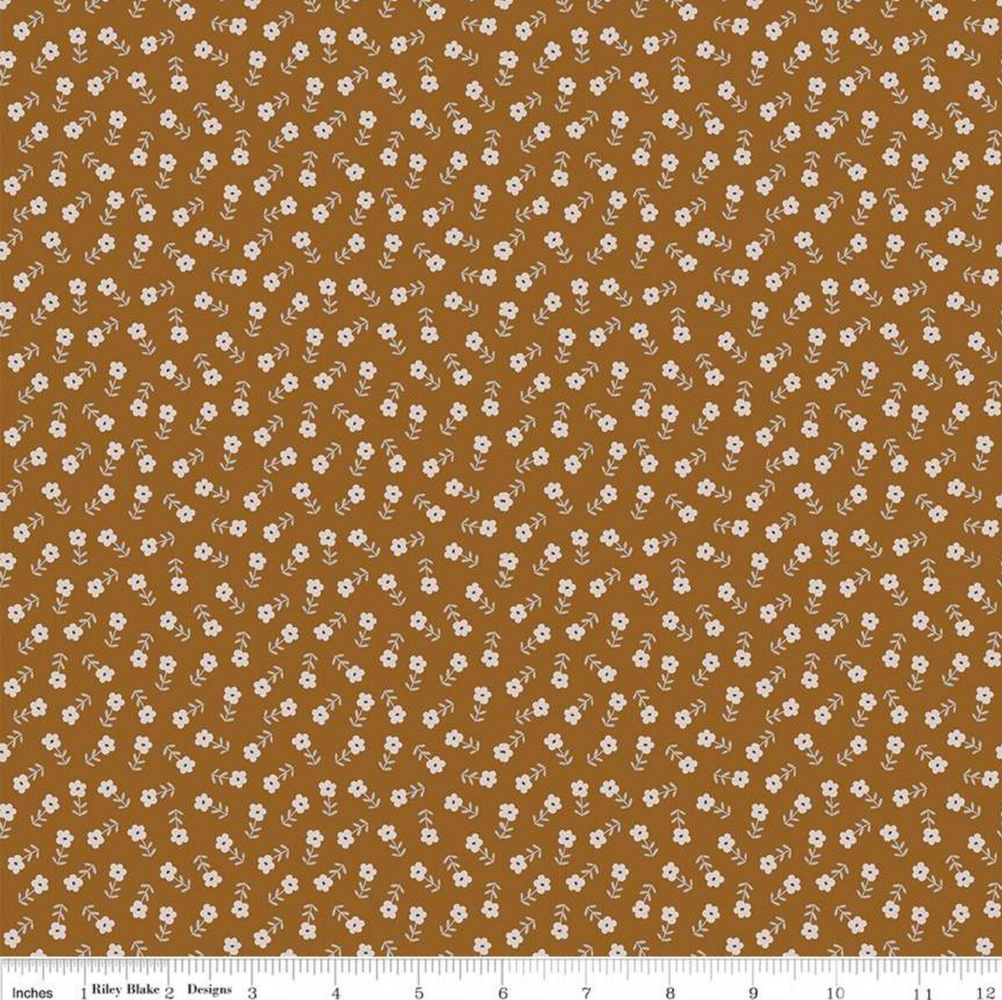 Blush 'n Butterscotch Ditsy Floral- Cinnamon