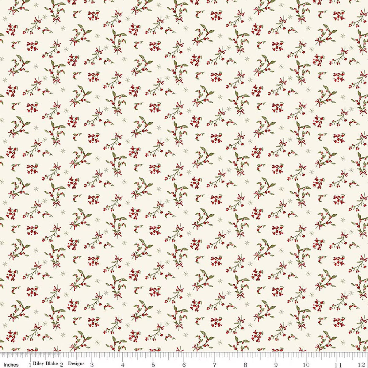 Christmas Greetings Berries- Cream