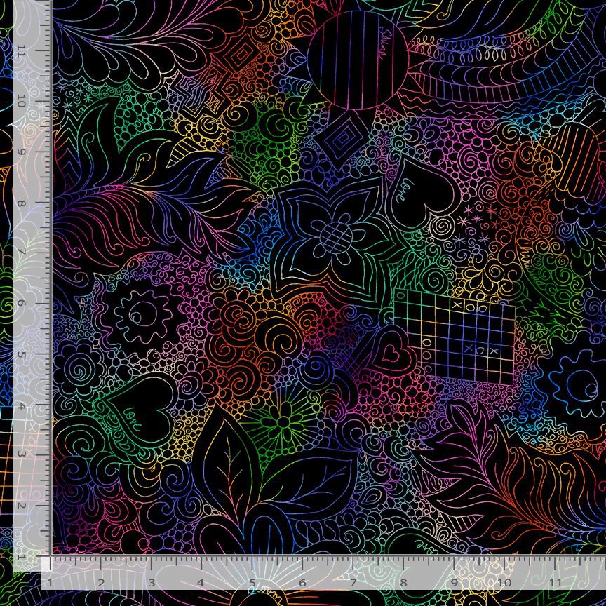 Wide Back Doodle Floral - Prism