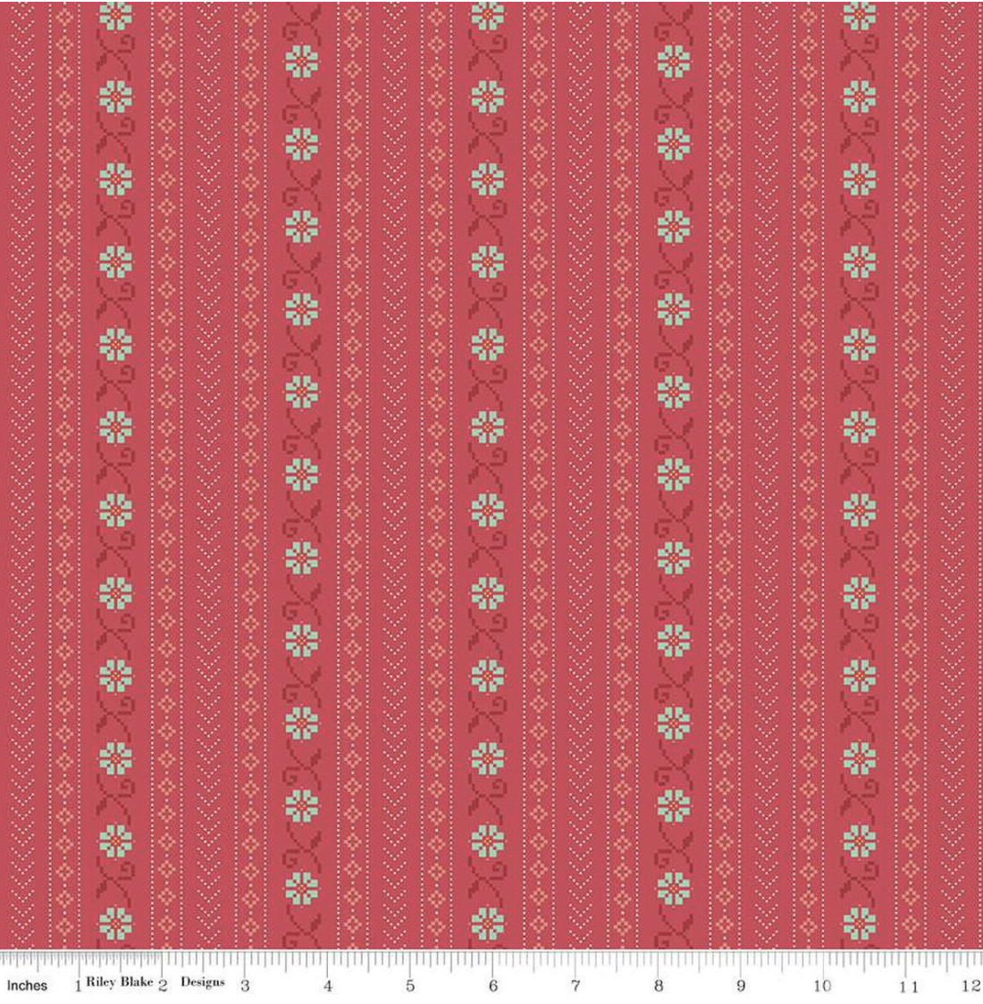 First Blooms Cross Stitch- Berry