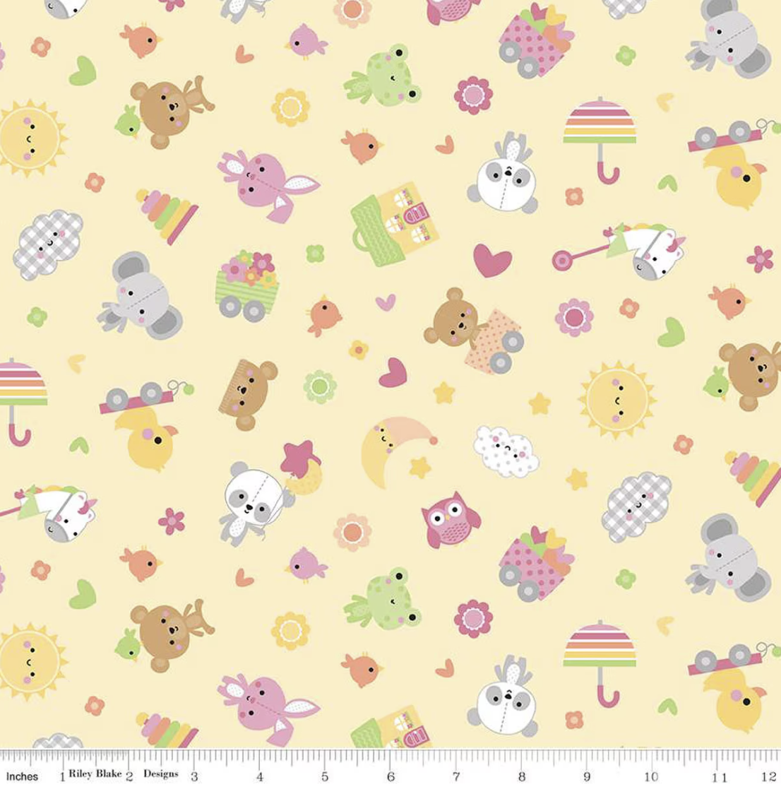 Flannel Bundle of Joy Toss- Yellow