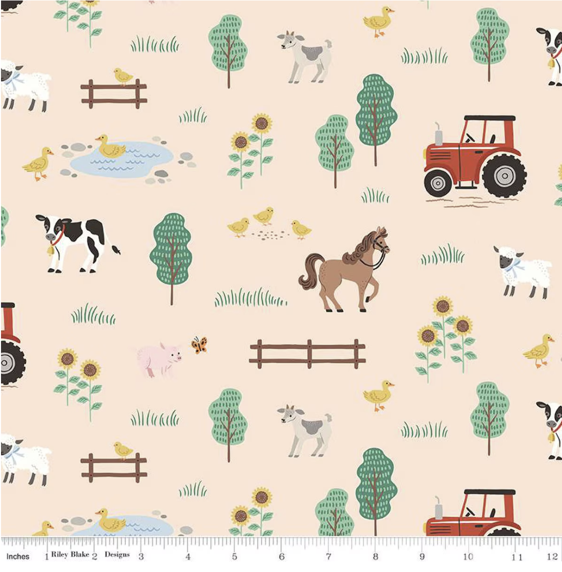 Flannel On the Farm Farm- Latte