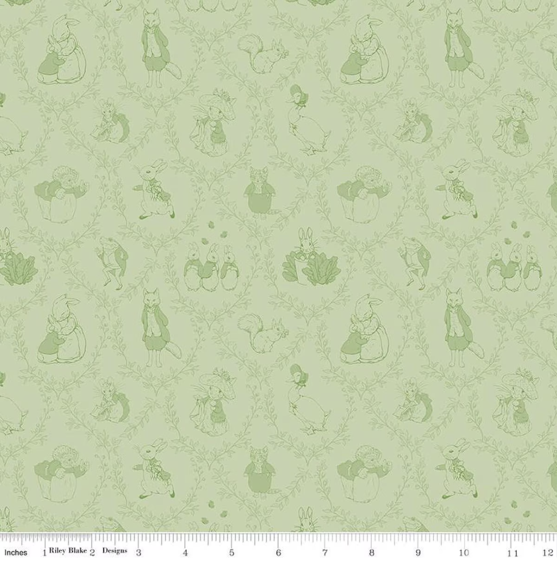 Flannel Peter Rabbit™ & Friends Toile- Fern