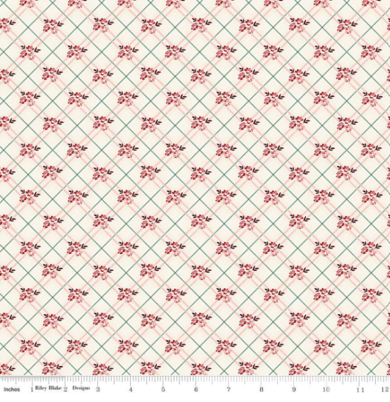 Love You Always Floral Plaid- Cream