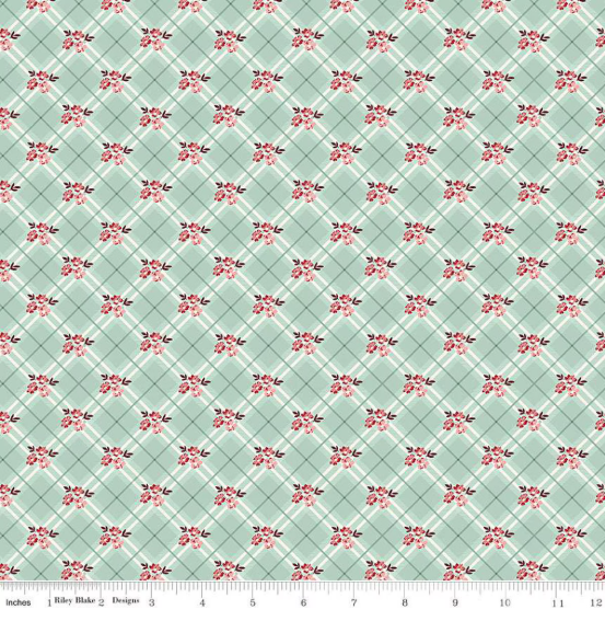 Love You Always Floral Plaid- Mist