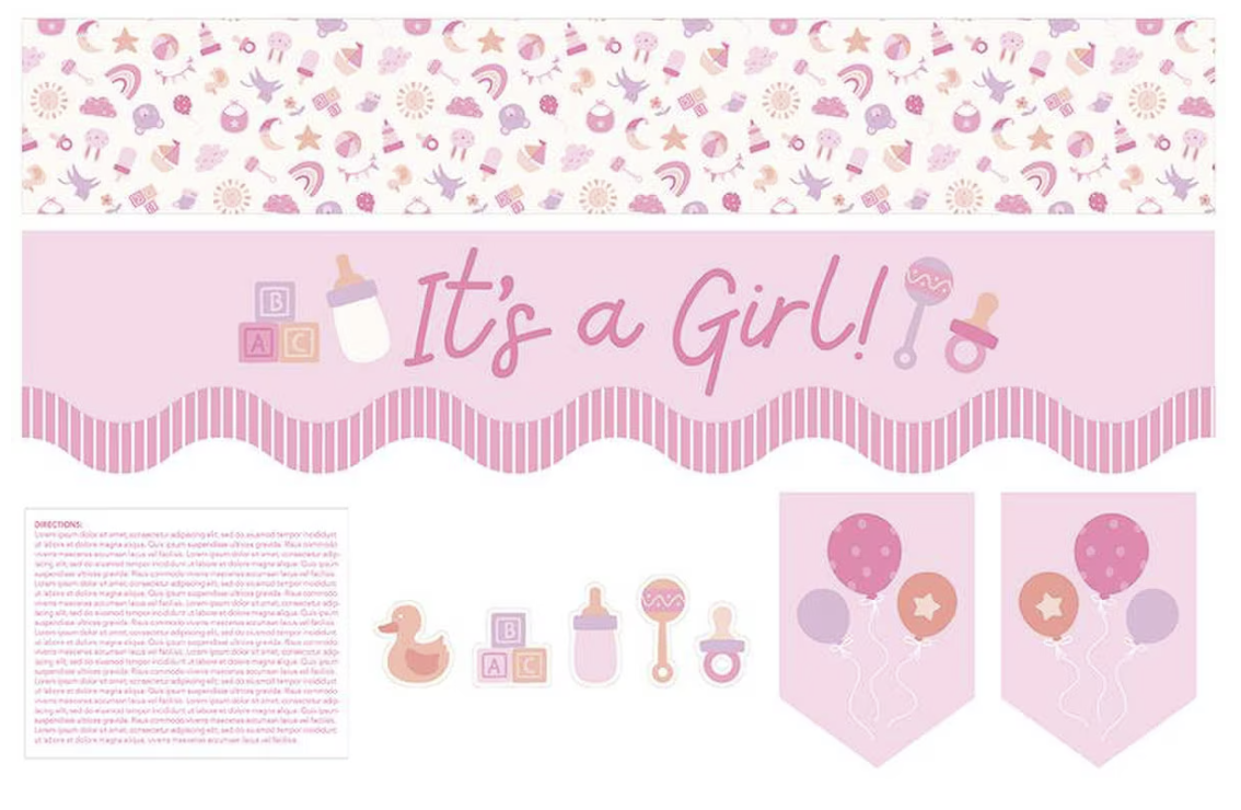Mantel Runner of the Month Home Décor Panel- It's a Girl **Coming Soon**