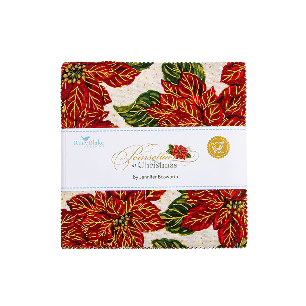 Poinsettias at Christmas 5" Stacker Charm Pack