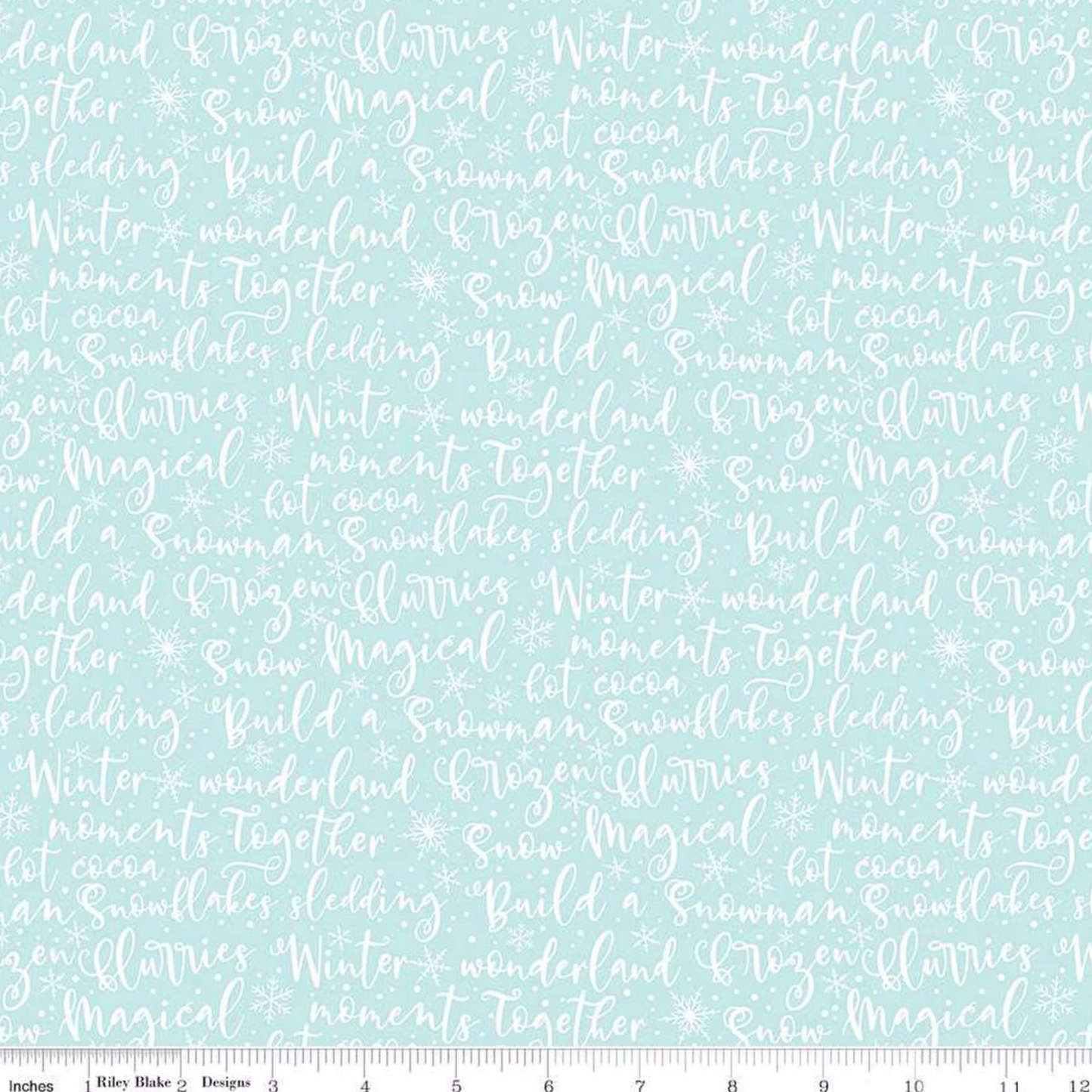 Winter Magic Winter Words- Aqua