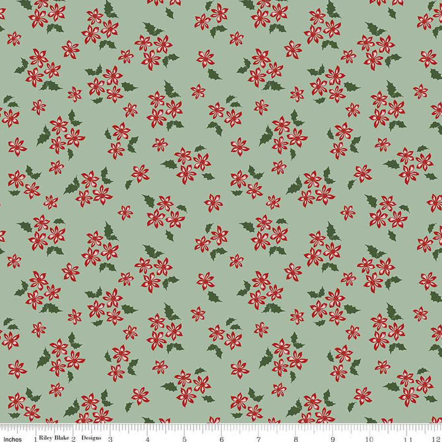 Mistletoe & Holly Floral- Sage