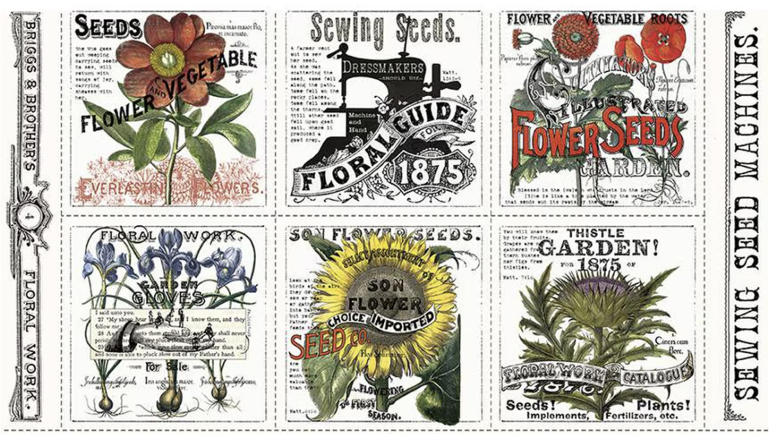 Sewing Seeds III Garden Patch Panel