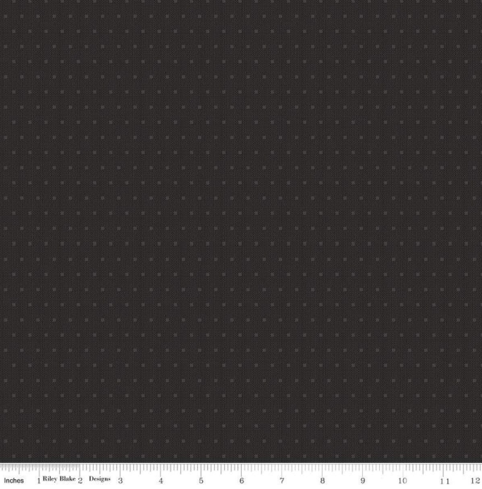 Stitcher's Flannel Dots - Black
