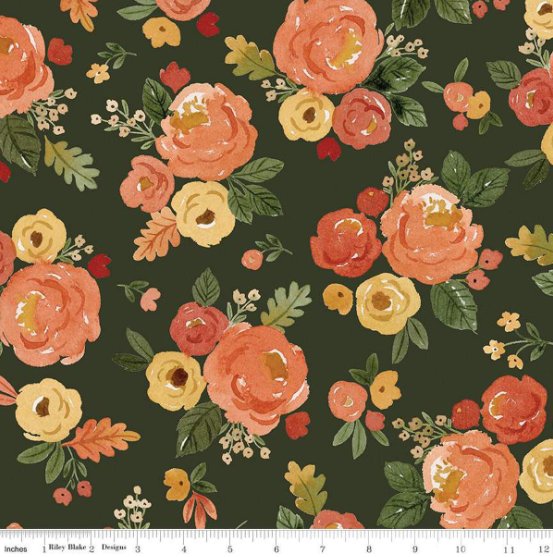 Wide Back Happy Fall Days Floral- Forest