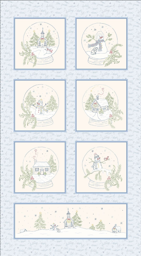 Snowman's Village 24" Panel