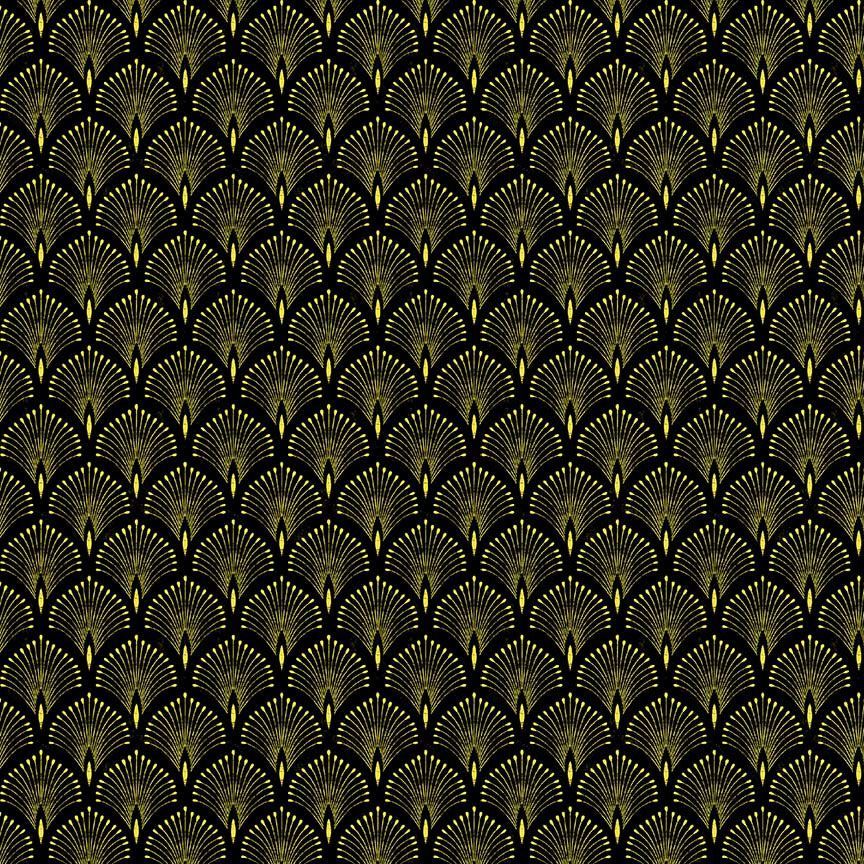 Asian Metallic Scallops- Black