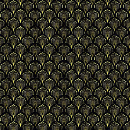 Asian Metallic Scallops- Black