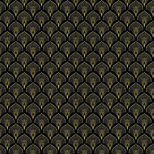 Asian Metallic Scallops- Black