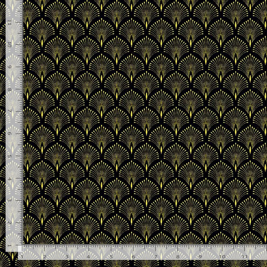 Asian Metallic Scallops- Black