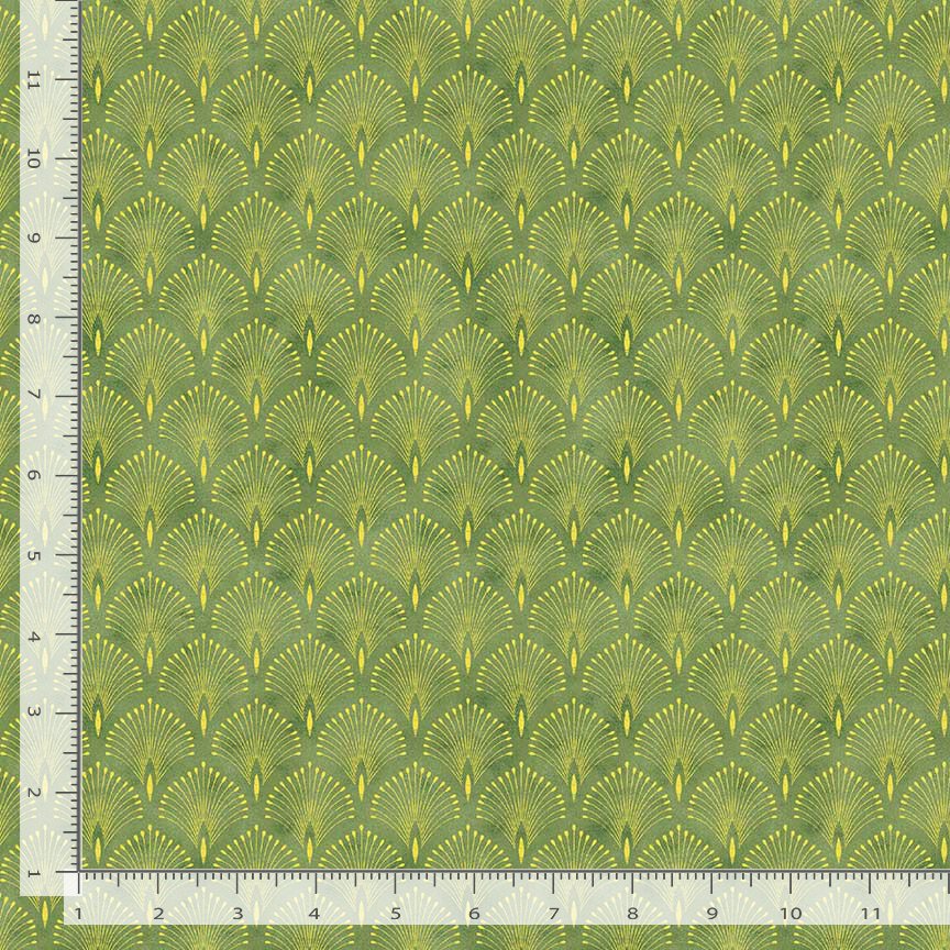 Asian Metallic Scallops- Green