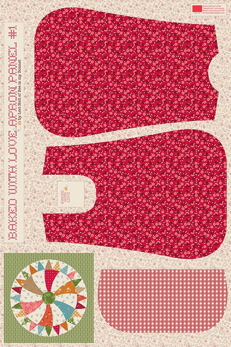 Baked With Love Home Decor Apron Panel #1