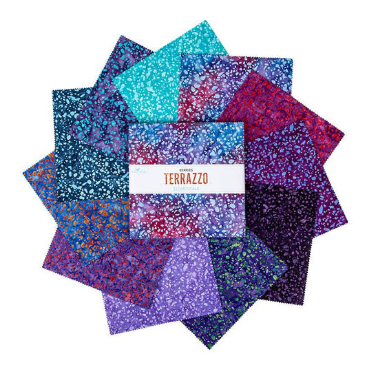 Batiks Elementals Terrazzo Berries 10" Stacker A
