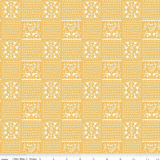 Happy Fall Days Vintage Squares- Gold