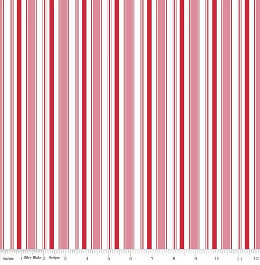 Cozy Christmas Striped- Pink