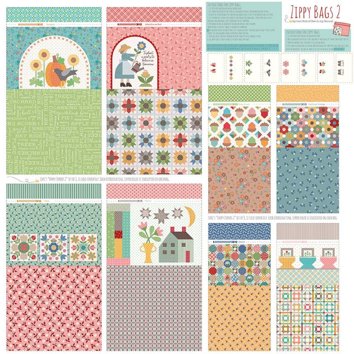 Calico Home Décor Zippy Bags 2 Panel