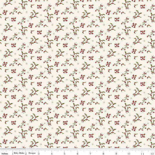 Christmas Greetings Berries- Cream