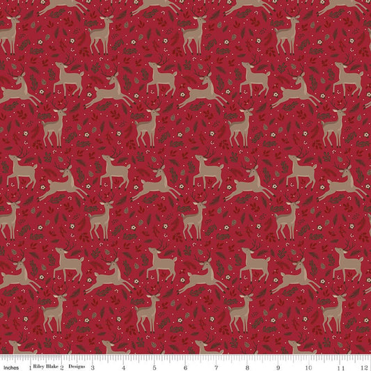 Christmas Time Deer- Red