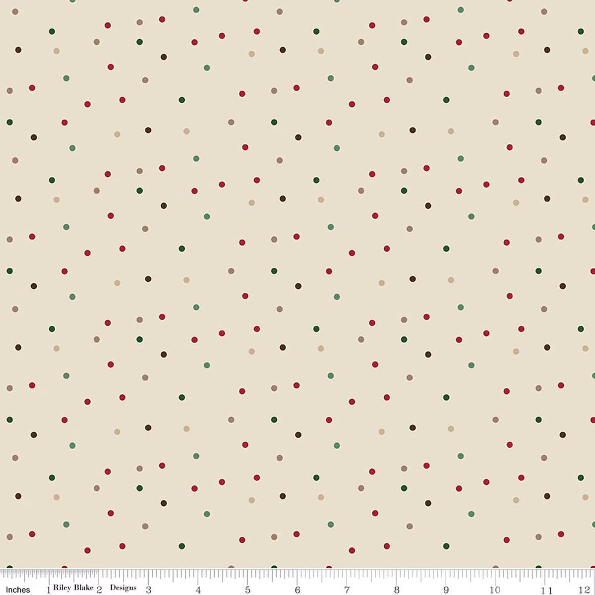 Christmas Time Dots- Linen