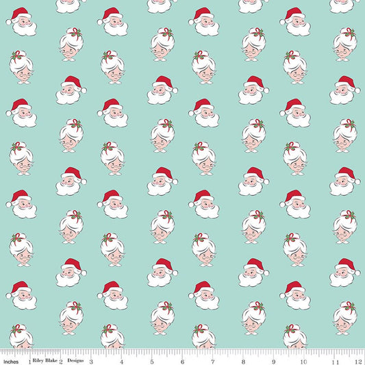Claus & Co. Santa Heads- Blue