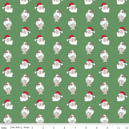 Claus & Co. Santa Heads- Green