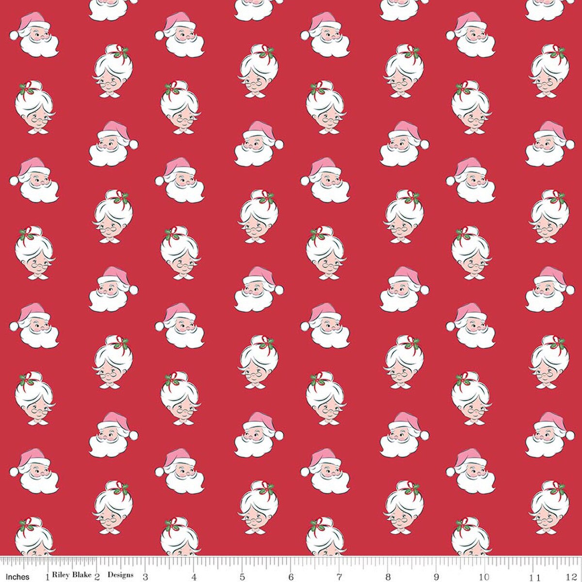 Claus & Co. Santa Heads- Red