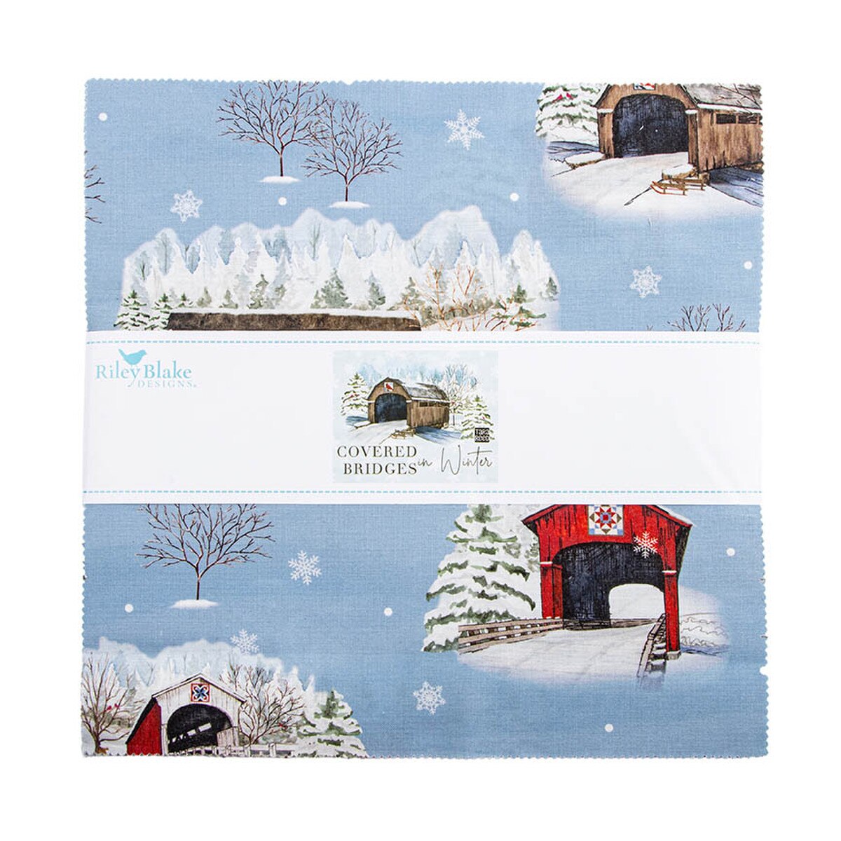 Covered Bridges in Winter 10" Stacker