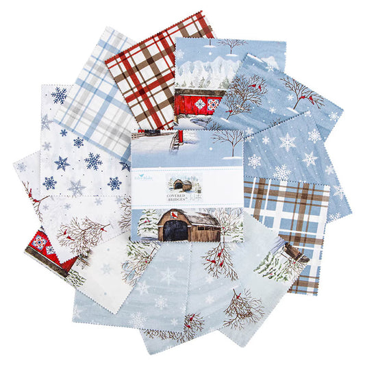 Covered Bridges in Winter 5" Stacker Charm Pack