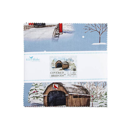 Covered Bridges in Winter 5" Stacker Charm Pack