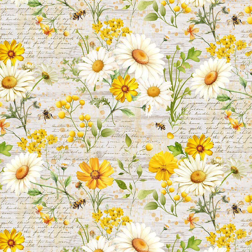 Daisies & Sunflowers with Text