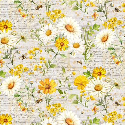 Daisies & Sunflowers with Text