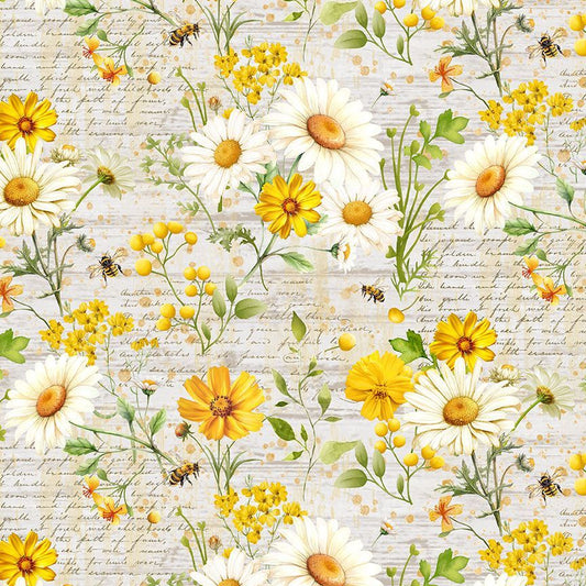 Daisies & Sunflowers with Text