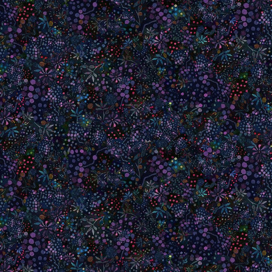 Dotted Wildflowers- Midnight