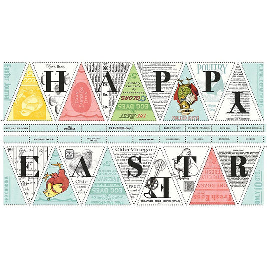 Egg Hunt Happy Easter Bunting Panel