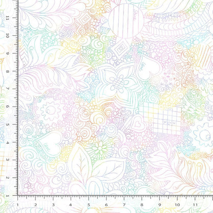 Wide Back Doodle Floral - Pastel