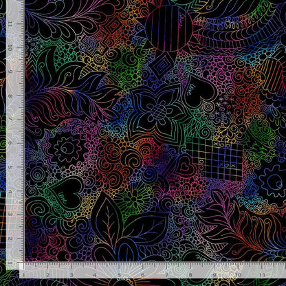 Wide Back Doodle Floral - Prism