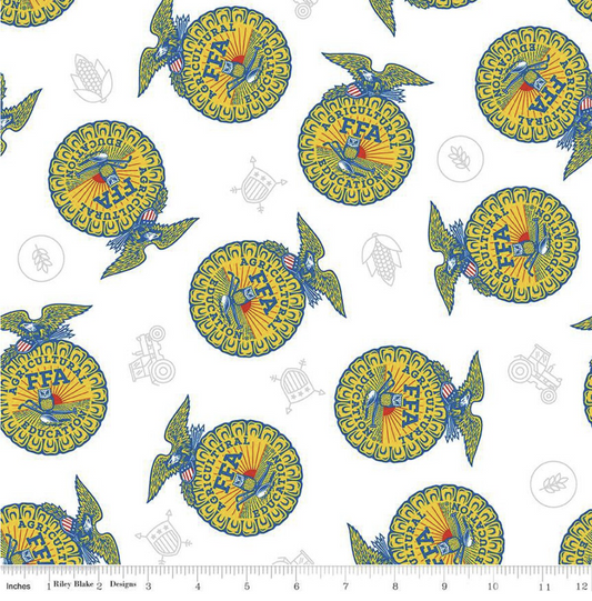 FFA Forever Blue 2 Badge Toss- White