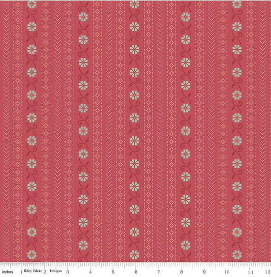 First Blooms Cross Stitch- Berry