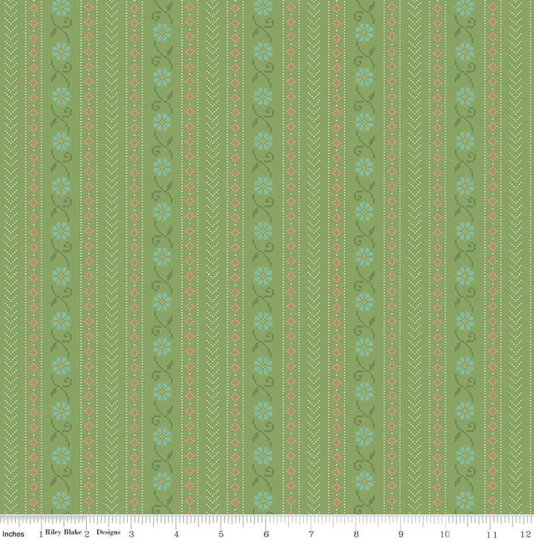 First Blooms Cross Stitch- Key Lime