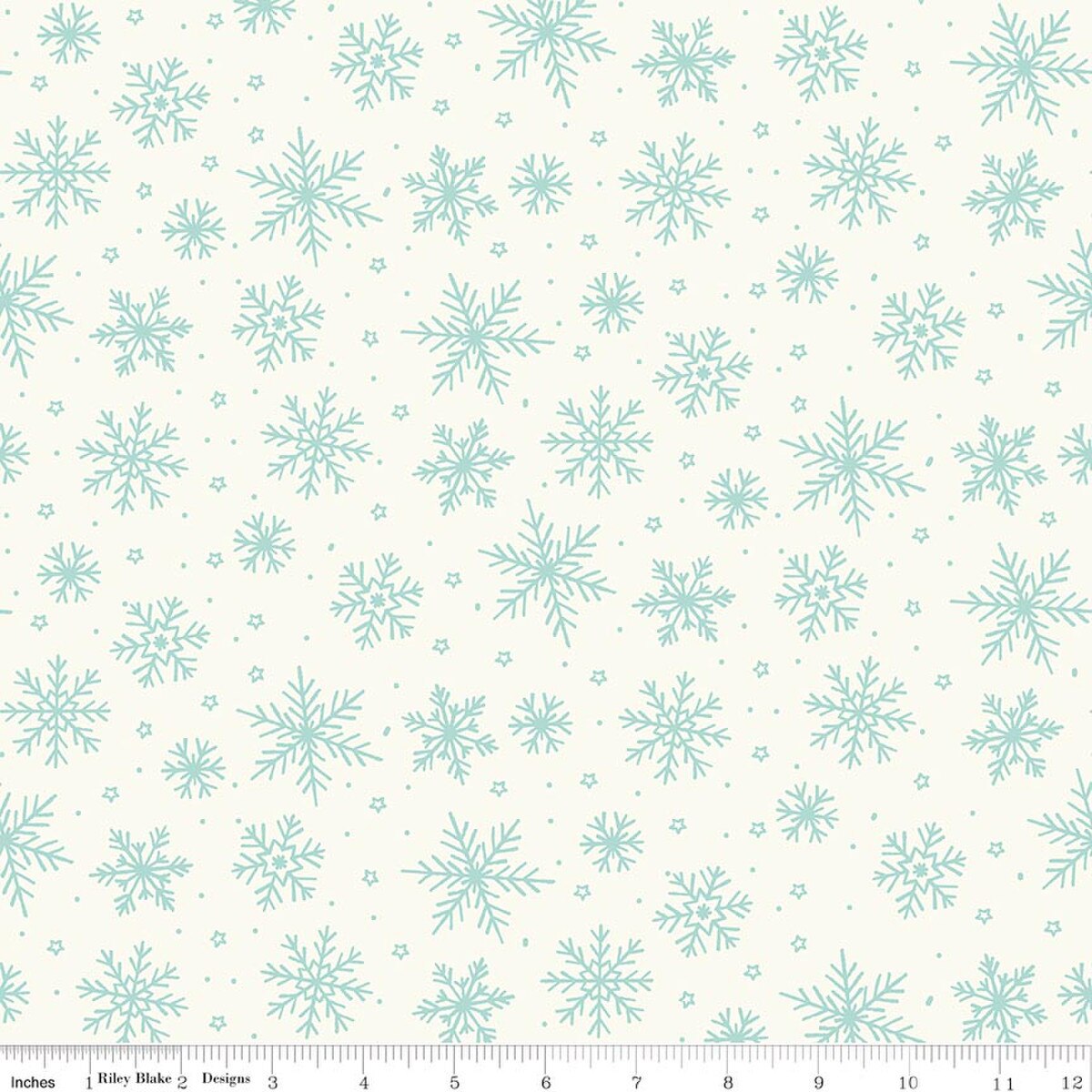 Flannel The North Pole Snowflakes- White