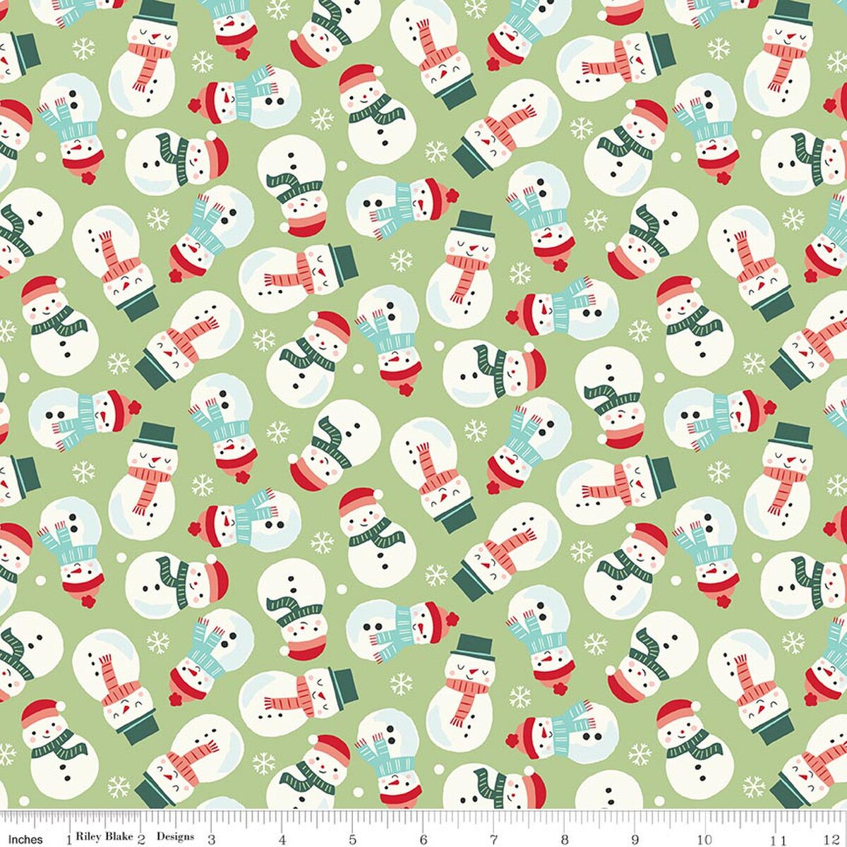 Flannel The North Pole Snowmen- Honeydew
