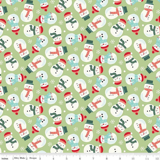 Flannel The North Pole Snowmen- Honeydew